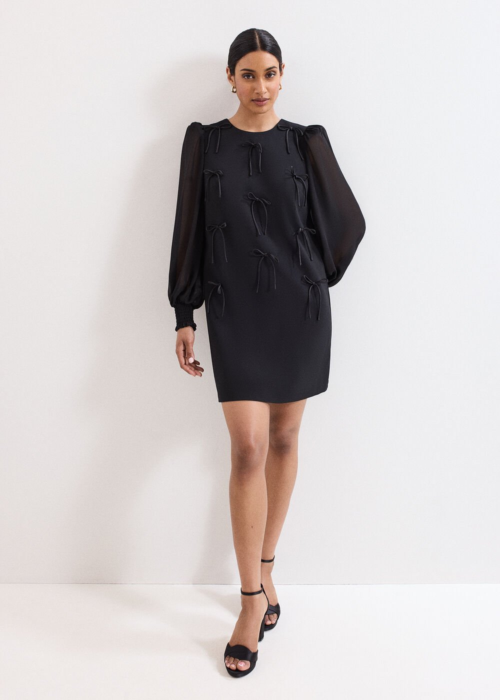 Jamie Bow Dress Black