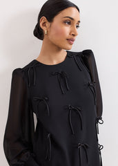 Jamie Bow Dress Black