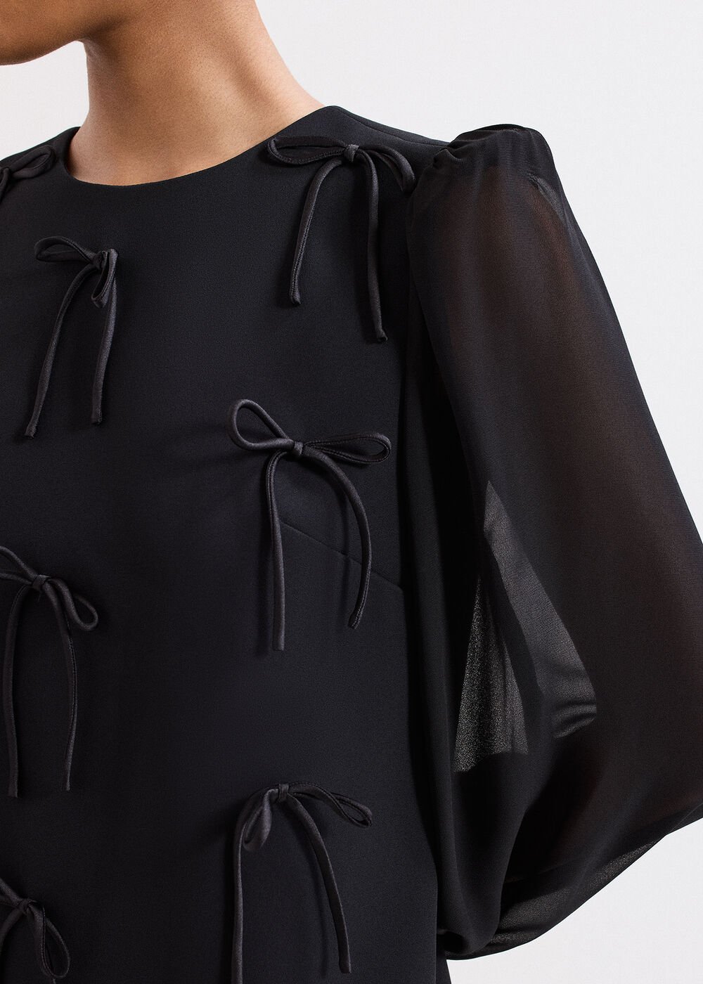 Jamie Bow Dress Black