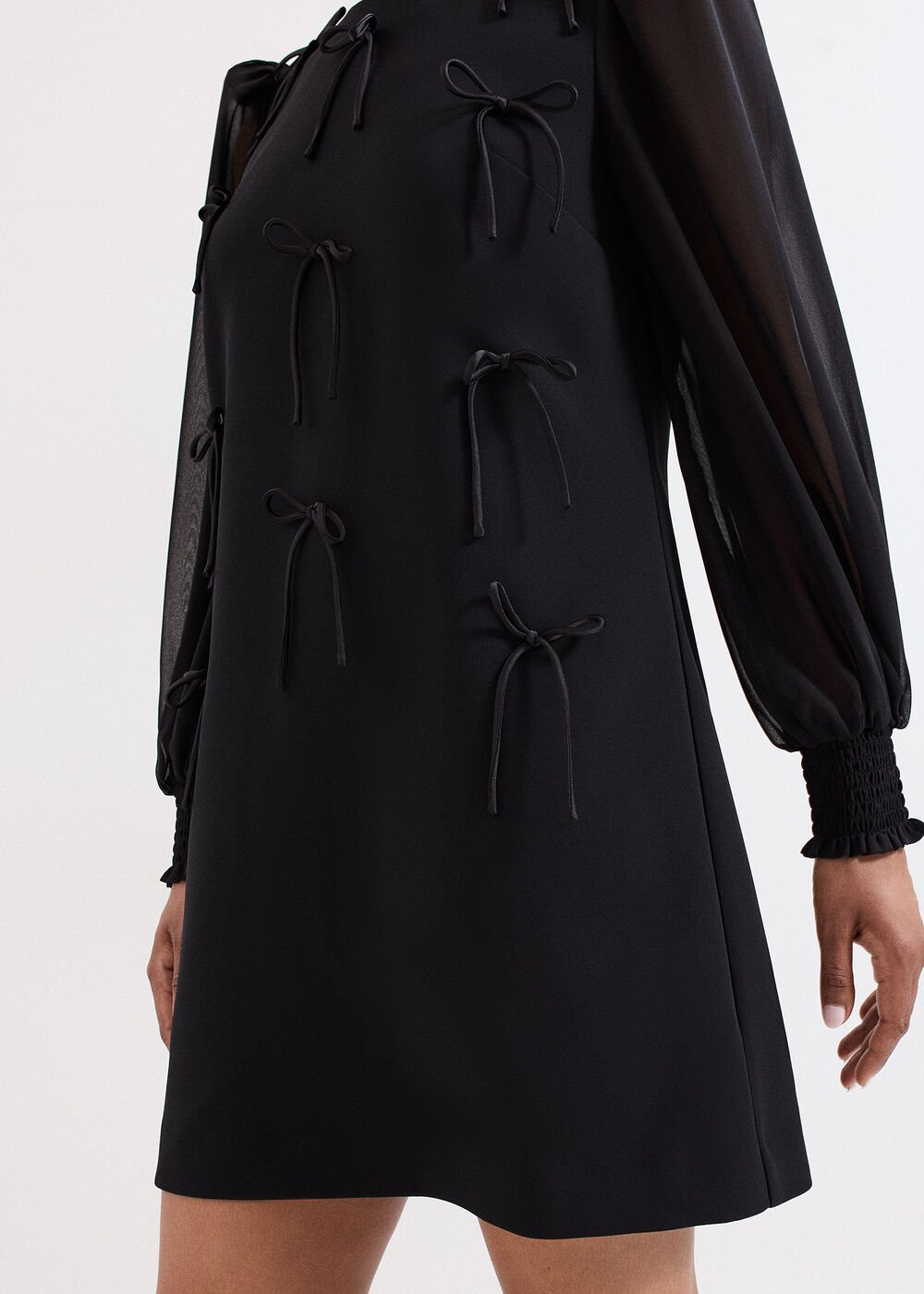 Jamie Bow Dress Black
