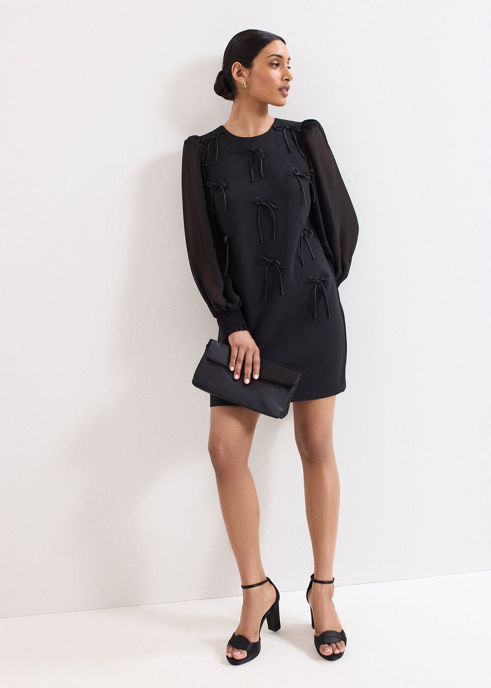 Jamie Bow Dress Black
