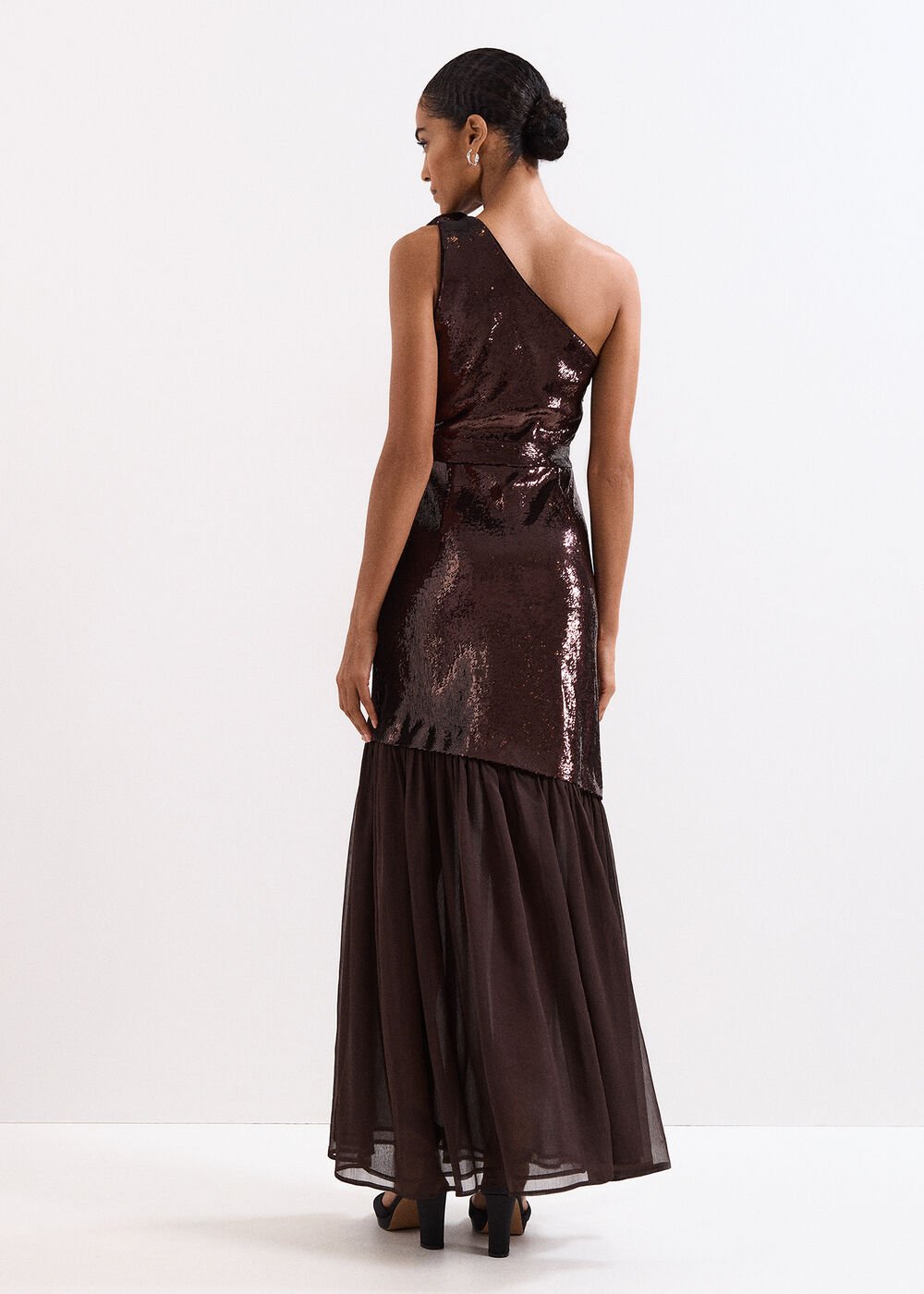 Lola Sequin Dress Brown