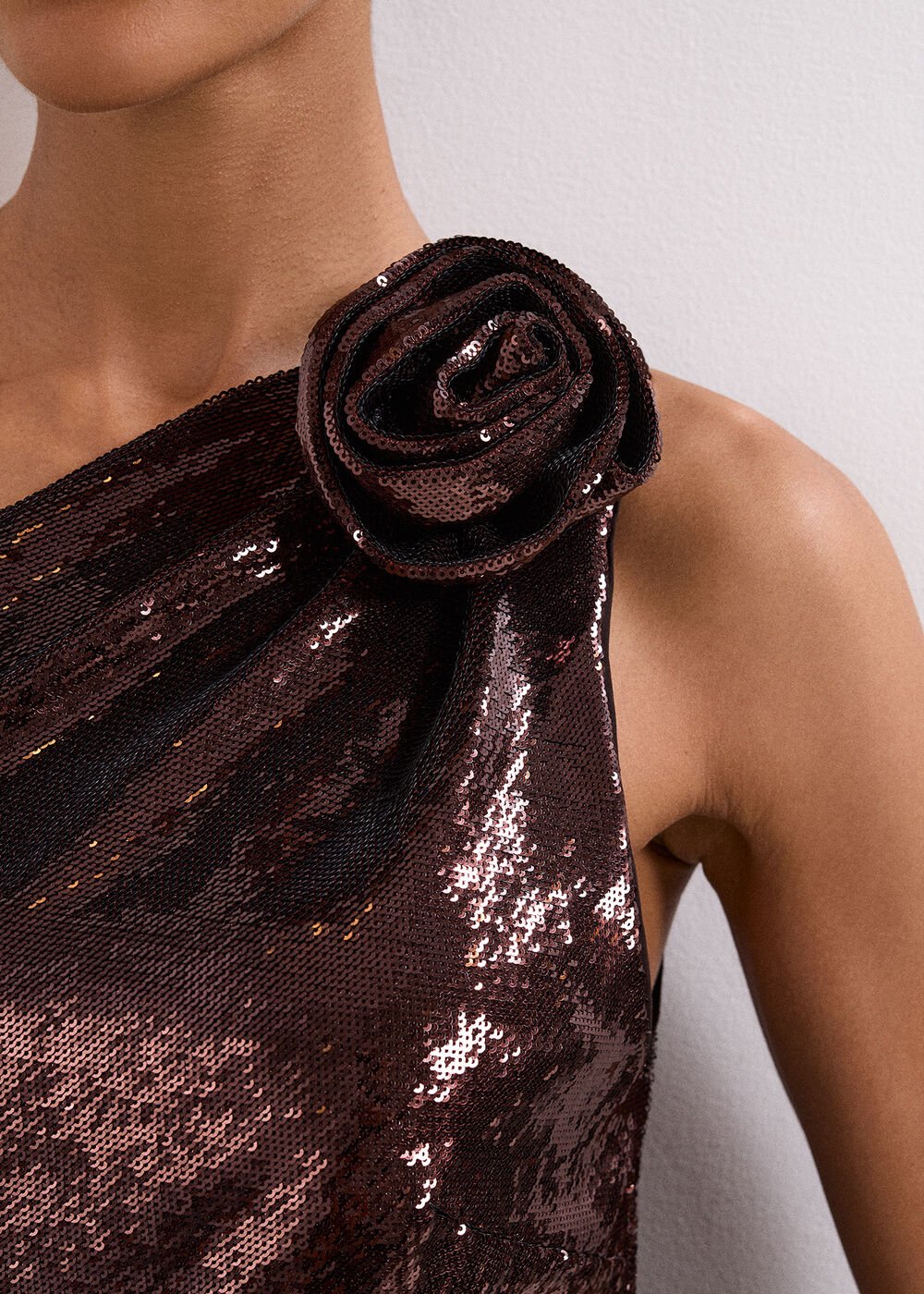 Lola Sequin Dress Brown