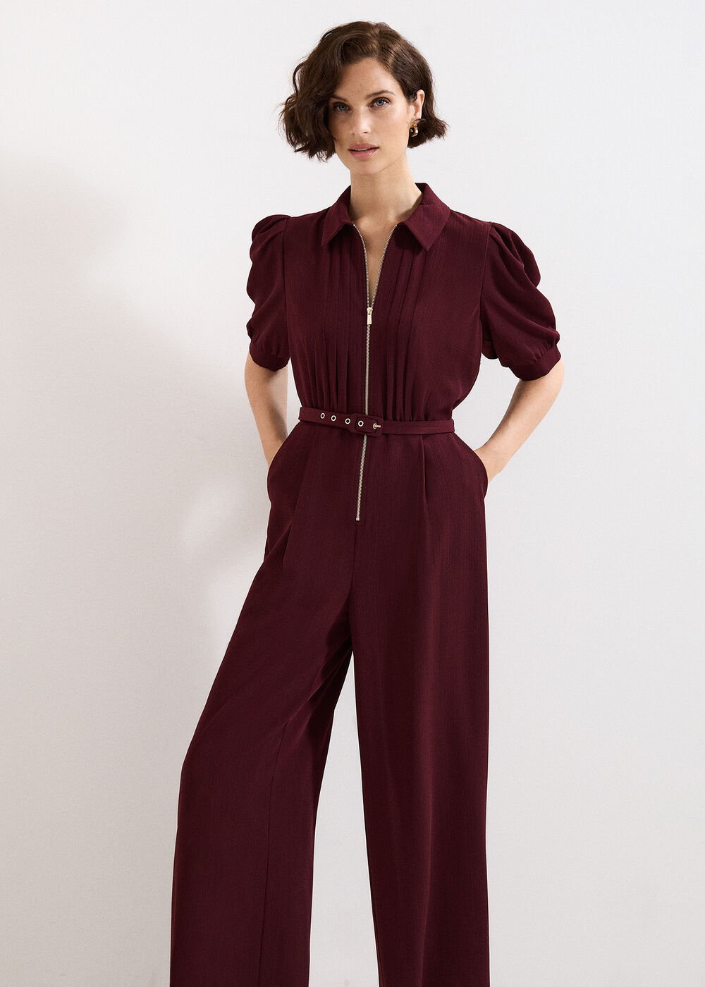 Petite Candice Jumpsuit Burgundy