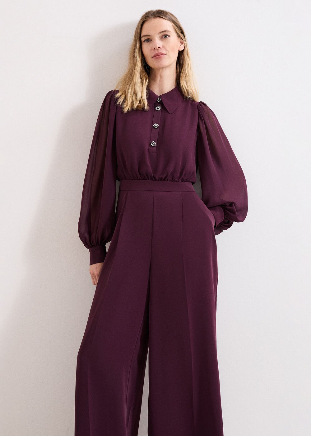 Emily Jumpsuit Burgundy