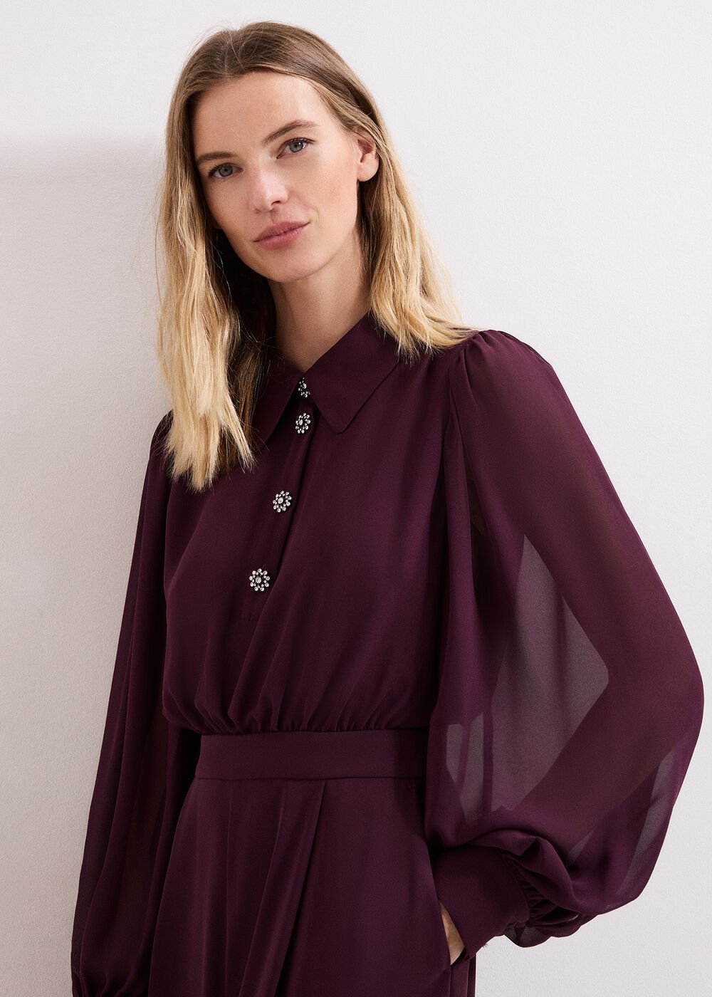 Emily Jumpsuit Burgundy