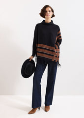 Athena Tassel Jumper Black