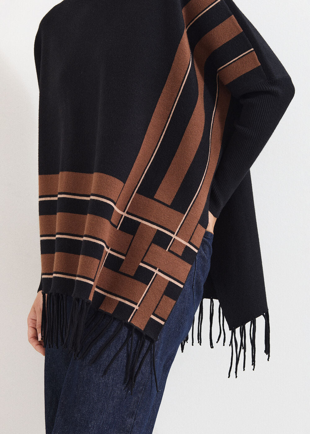 Athena Tassel Jumper Black