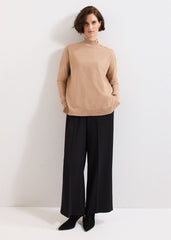 Holly Button Jumper Brown