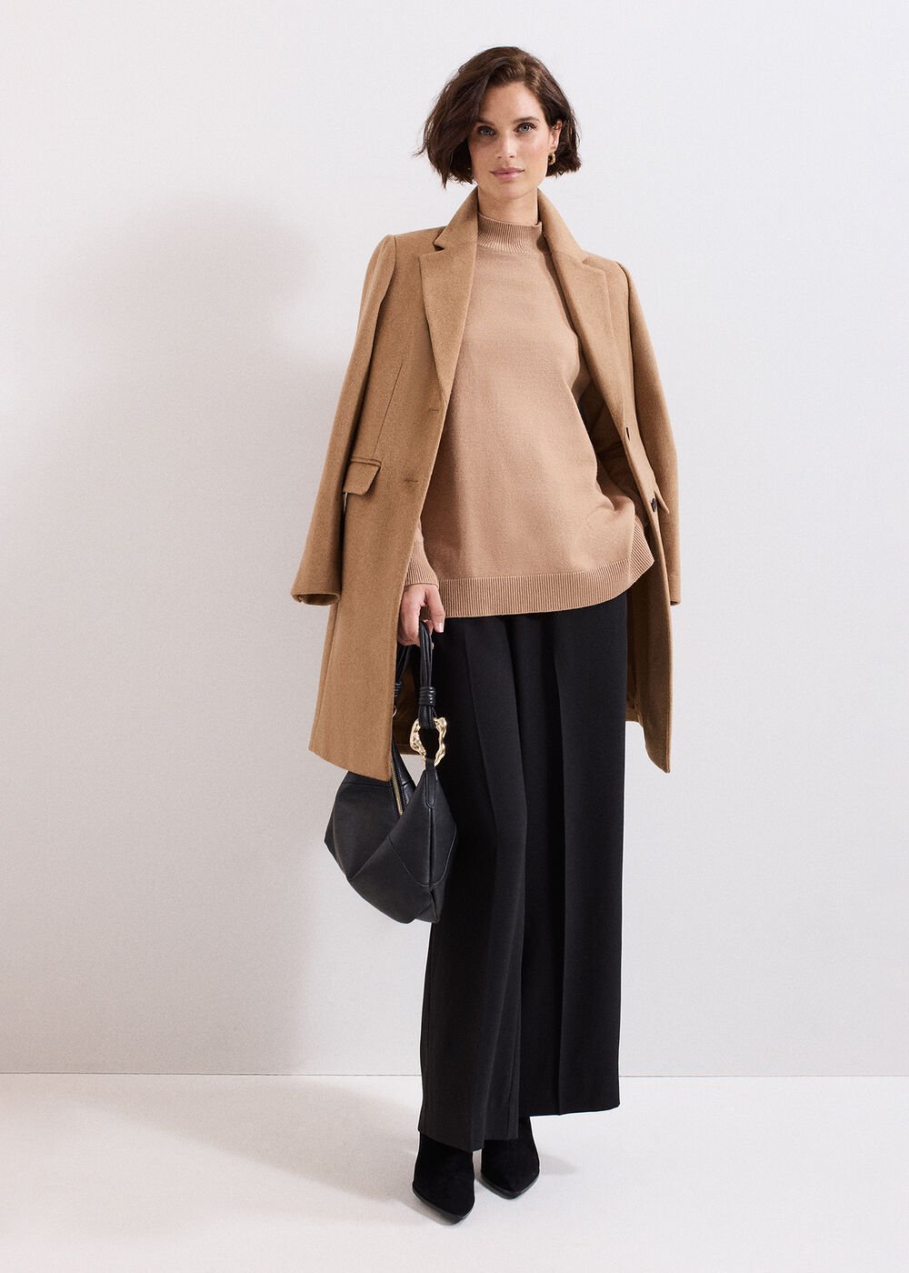 Holly Button Jumper Brown