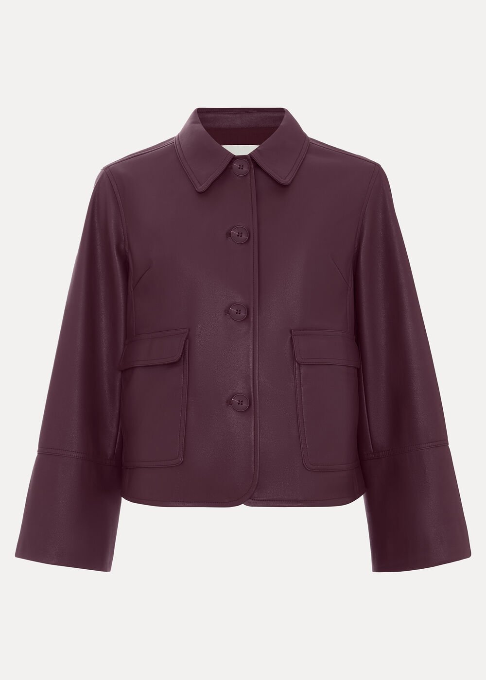 Malina PU Jacket Burgundy