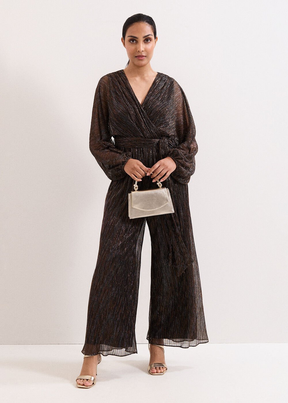 Petite Rachel Jumpsuit Gold