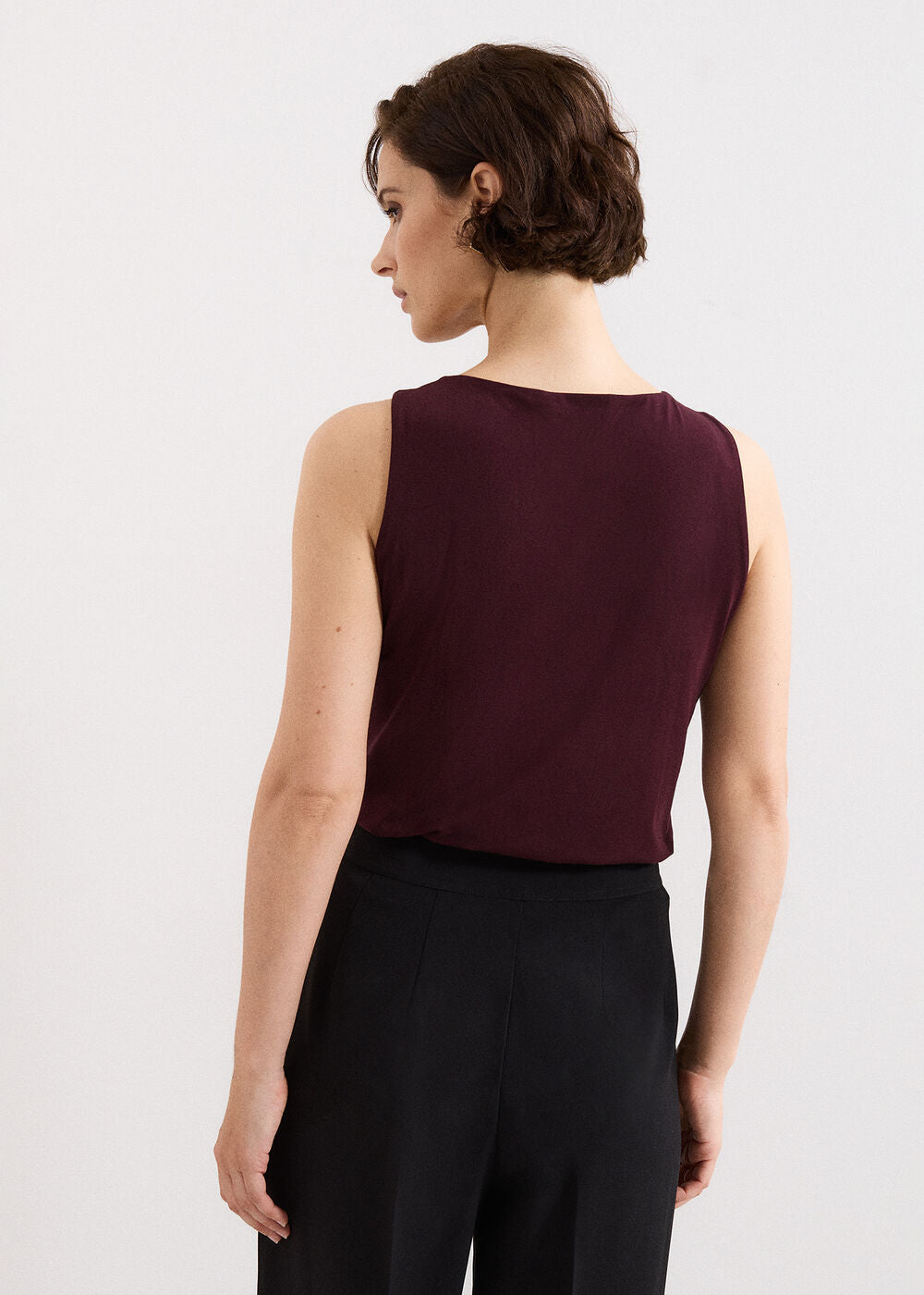 Samie Sleeveless Top Burgundy