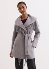 Lisa Tassel Coat Grey
