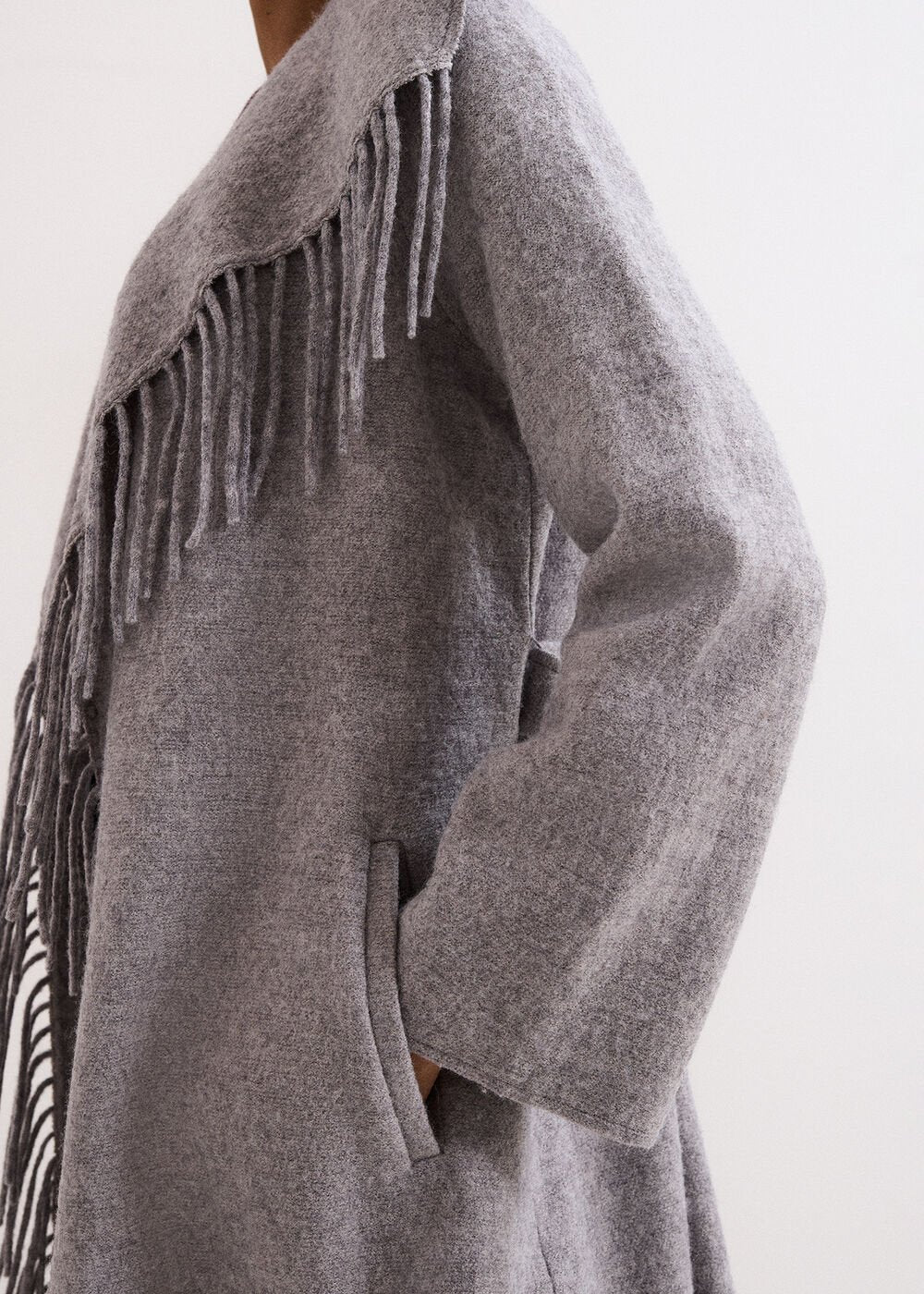 Lisa Tassel Coat Grey