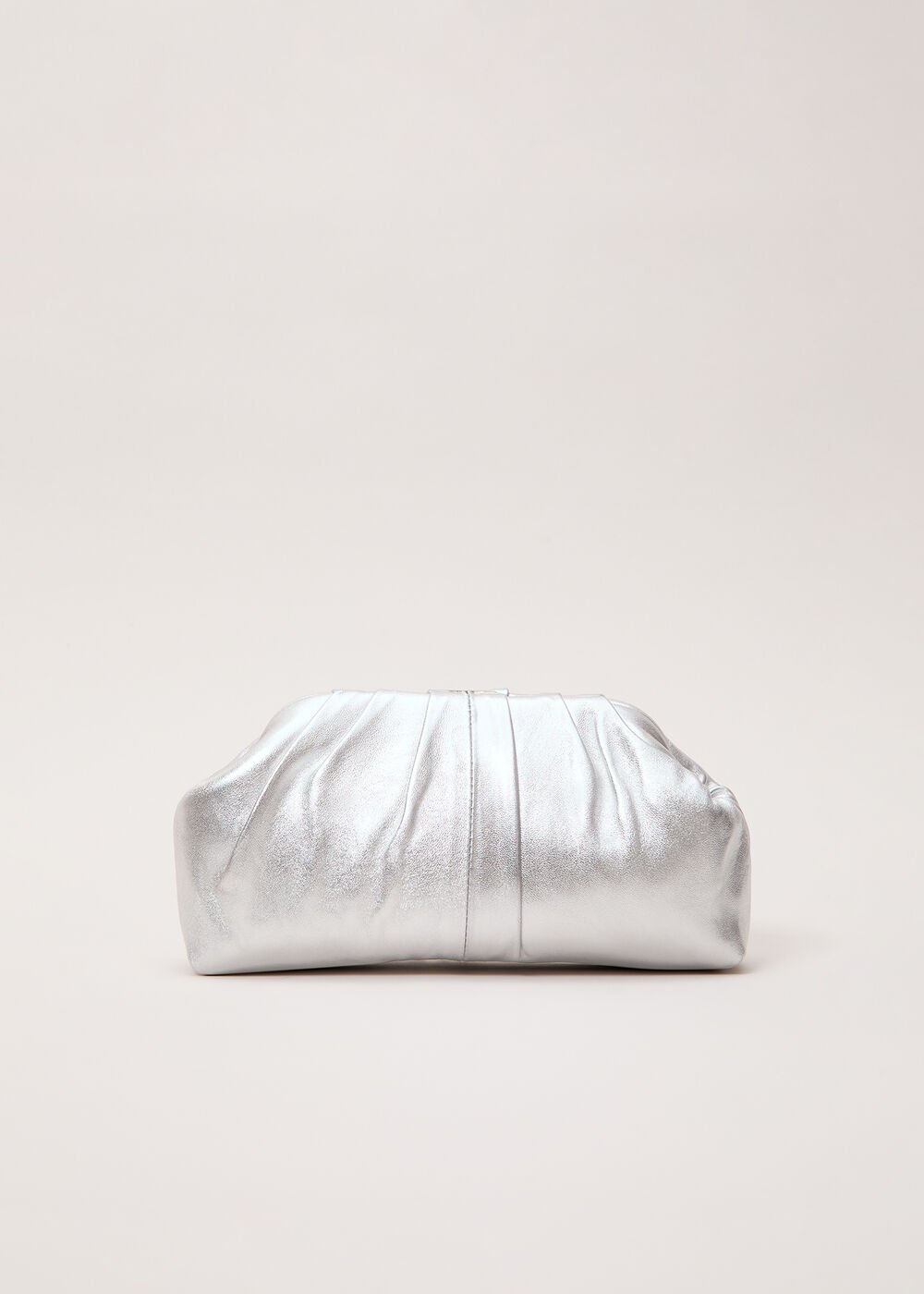 Pouch Clutch Bag Silver