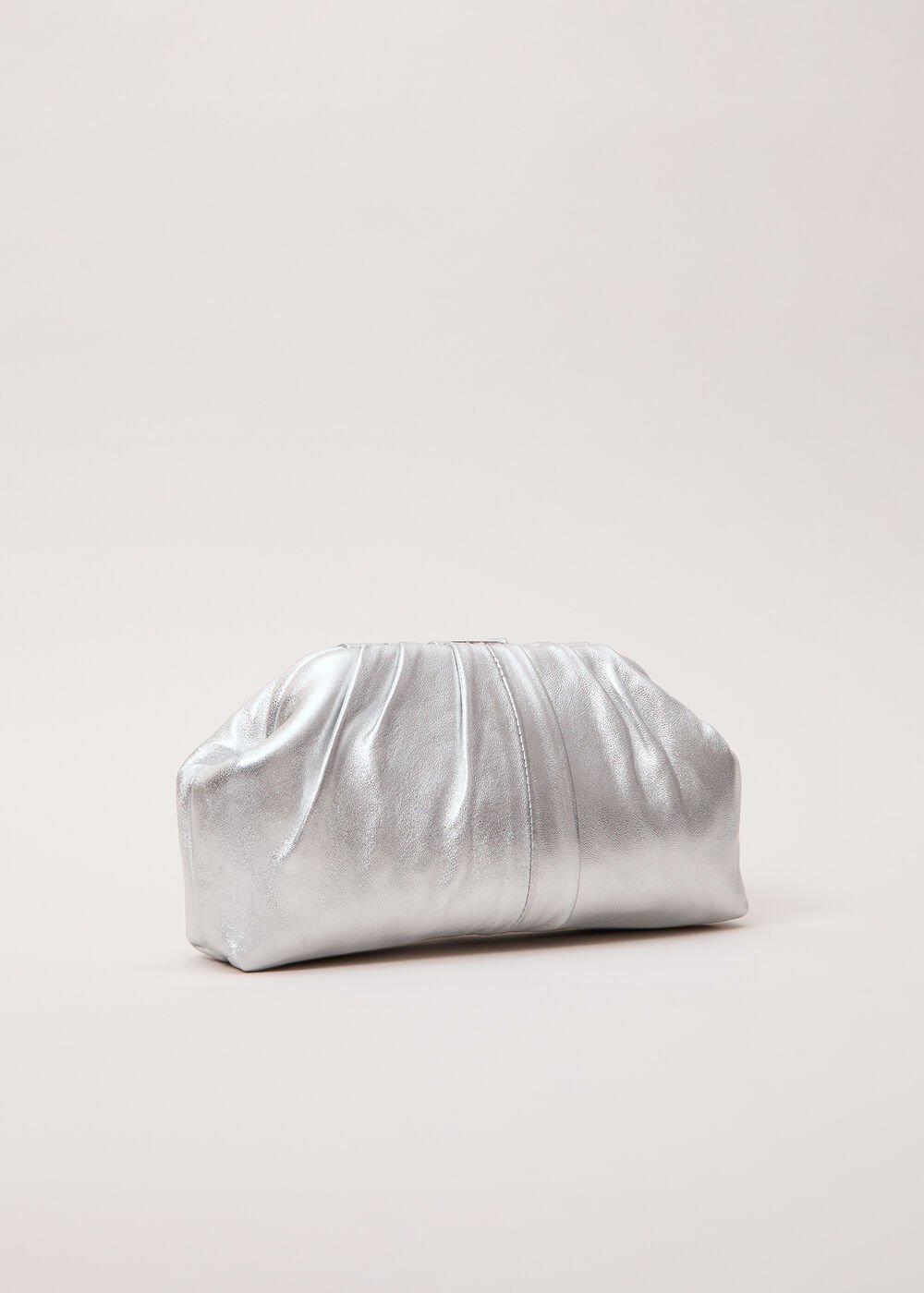Pouch Clutch Bag Silver