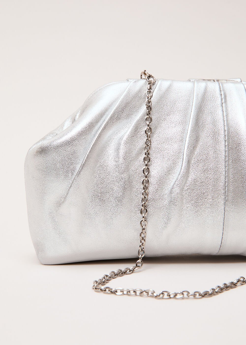 Pouch Clutch Bag Silver