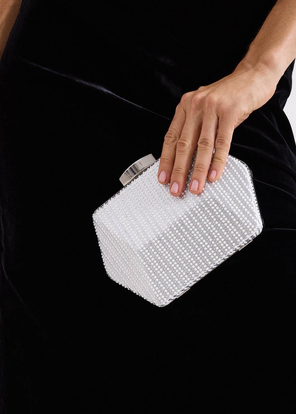 Sparkle Clutch Bag Silver