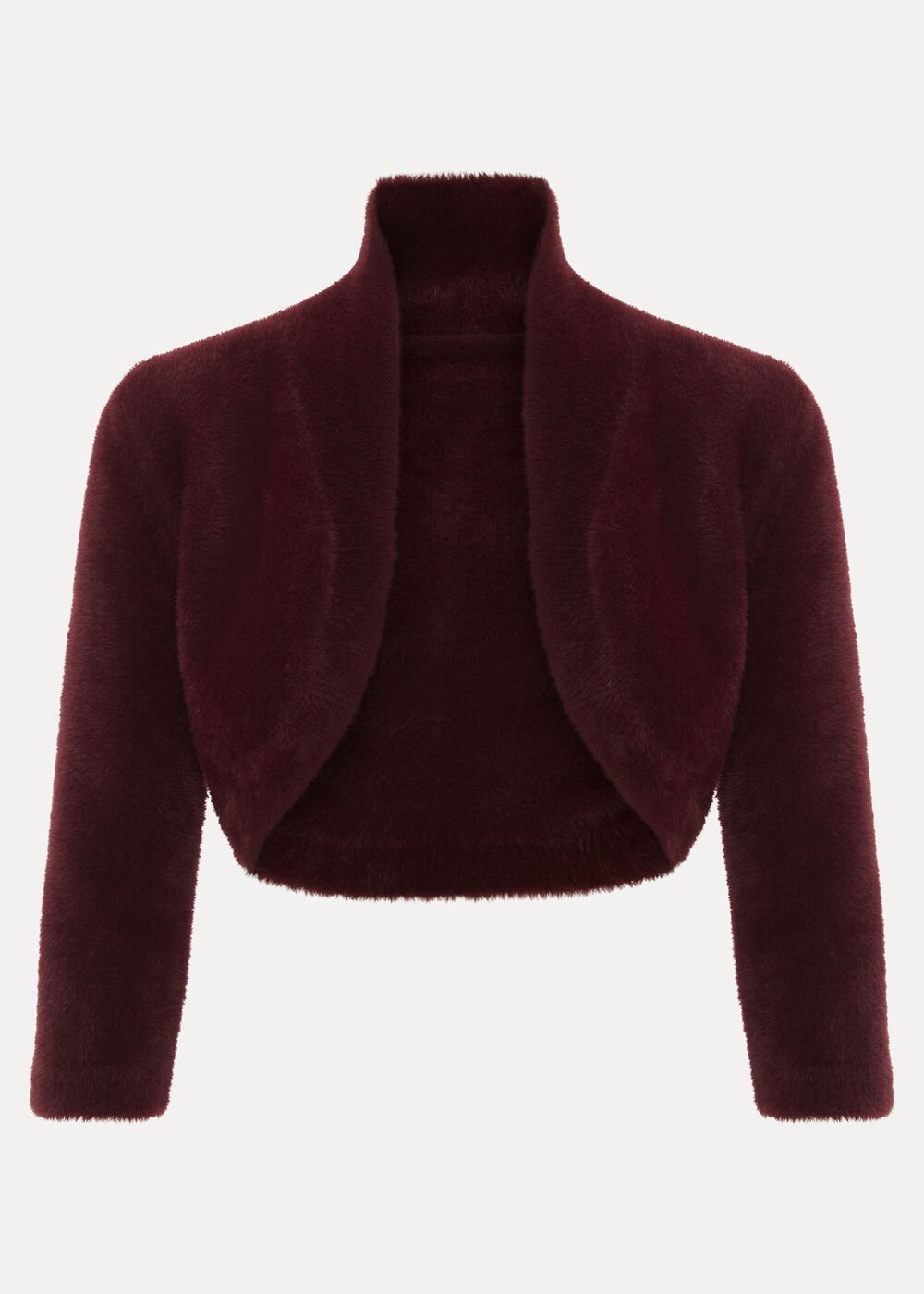 Fay Burgundy Fluffy Bolero Burgundy