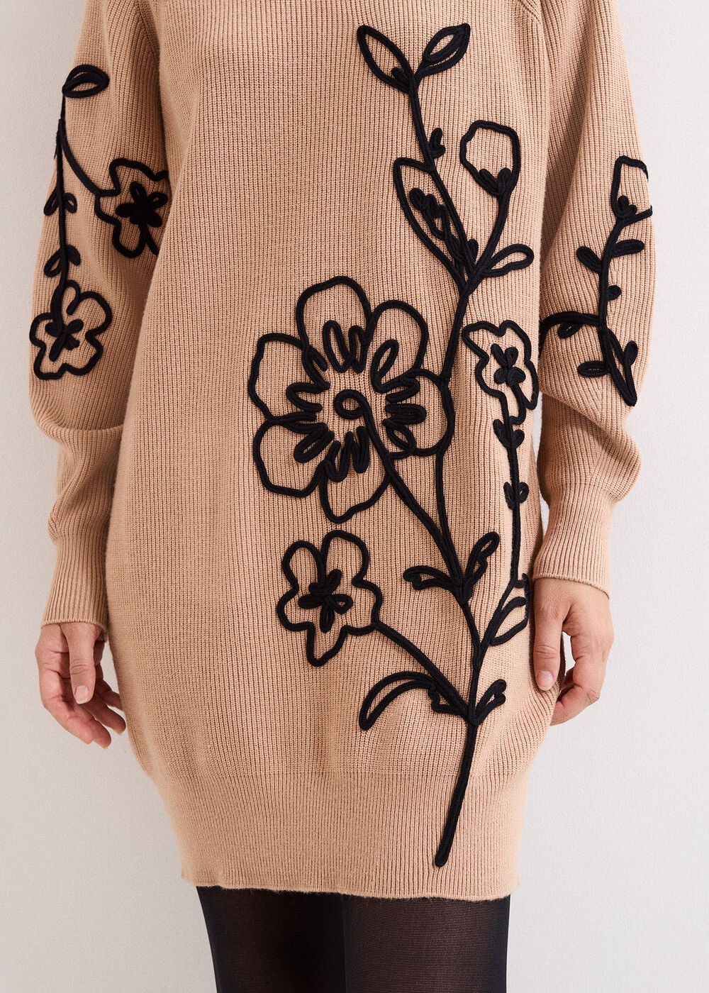 Rosa Applique Jumper Tan