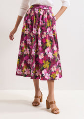 Arina Floral Skirt Pink
