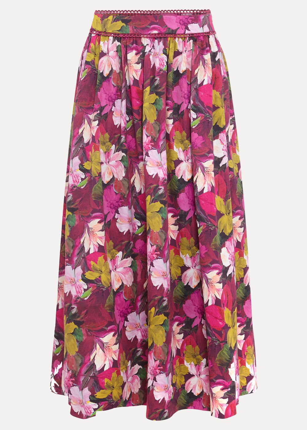 Arina Floral Skirt Pink