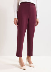 Fara Taper Trousers Burgundy