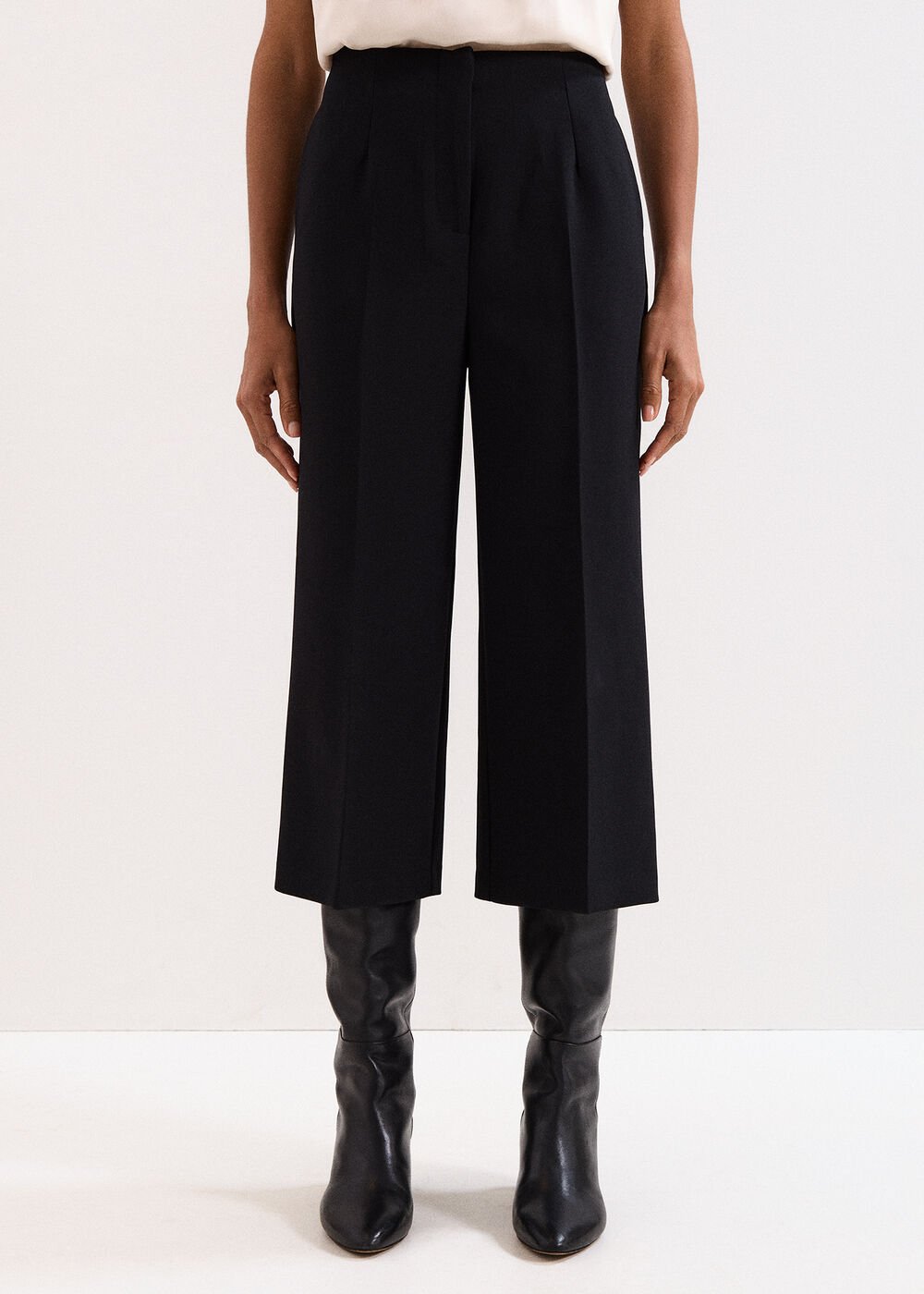Aubrielle Black Culotte Trousers Black
