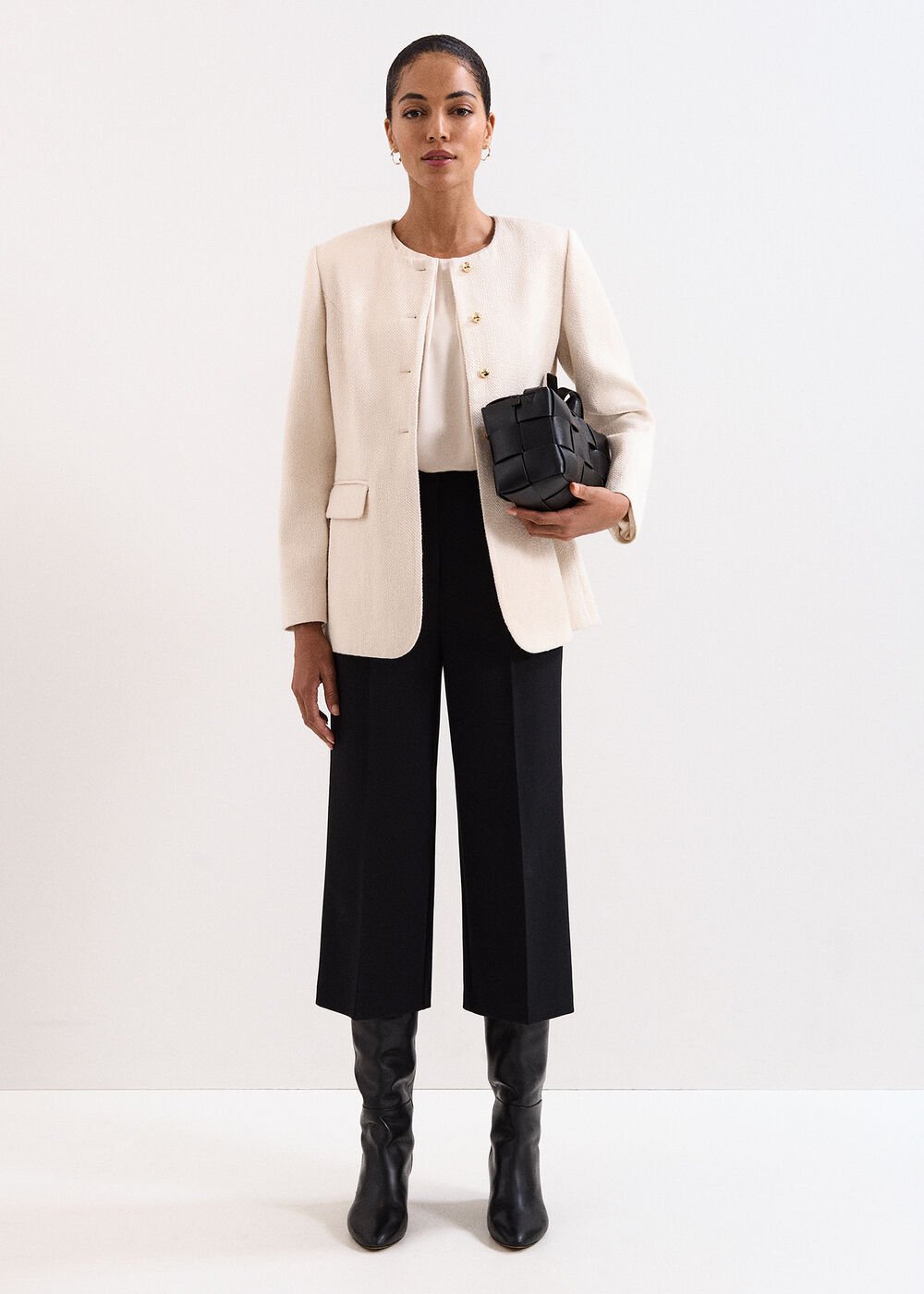 Aubrielle Black Culotte Trousers Black