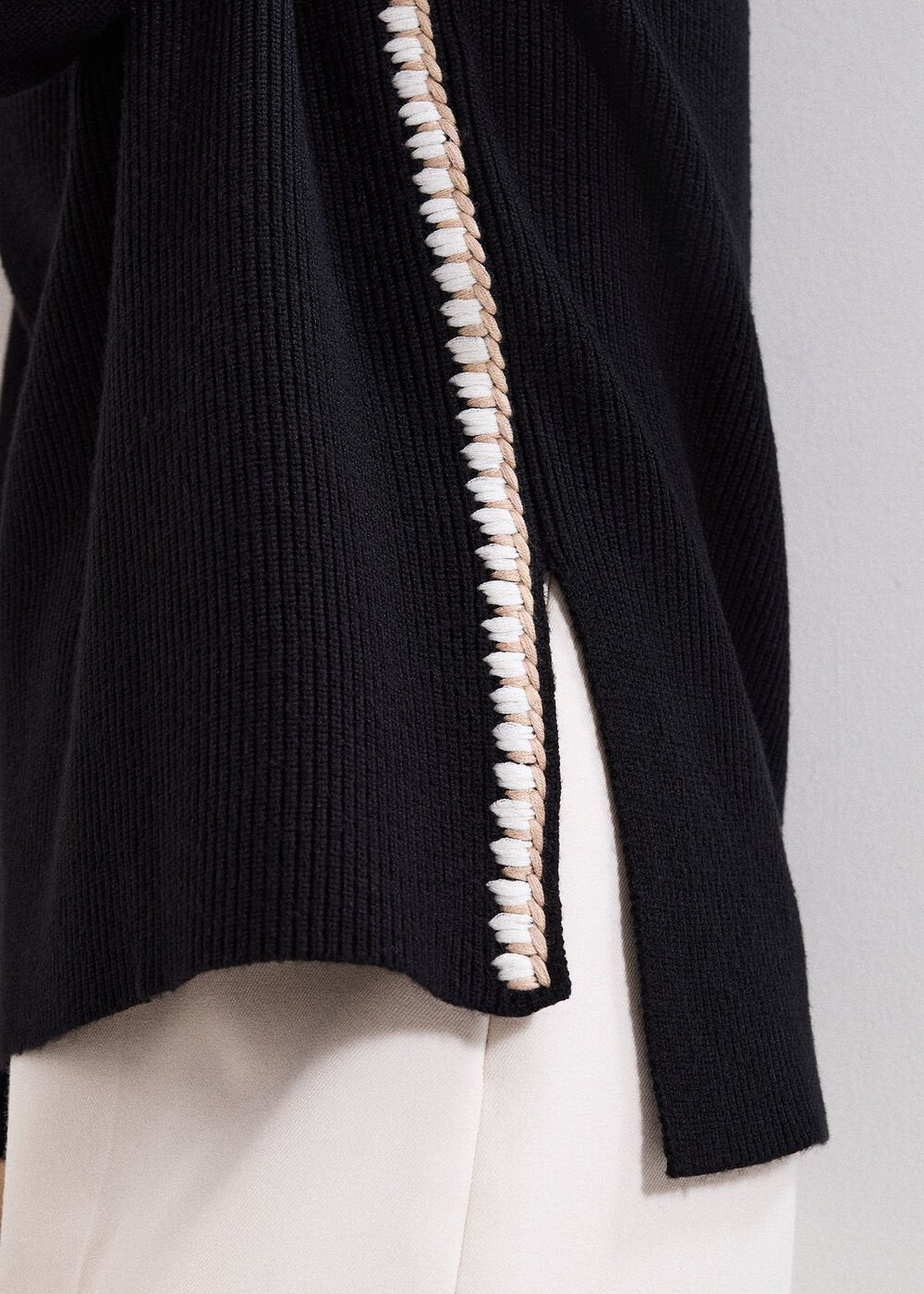 Immy Crochet Jumper Black