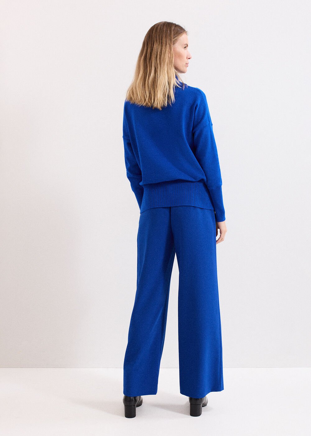 Aubrie Blue Straight Leg Trousers Cobalt