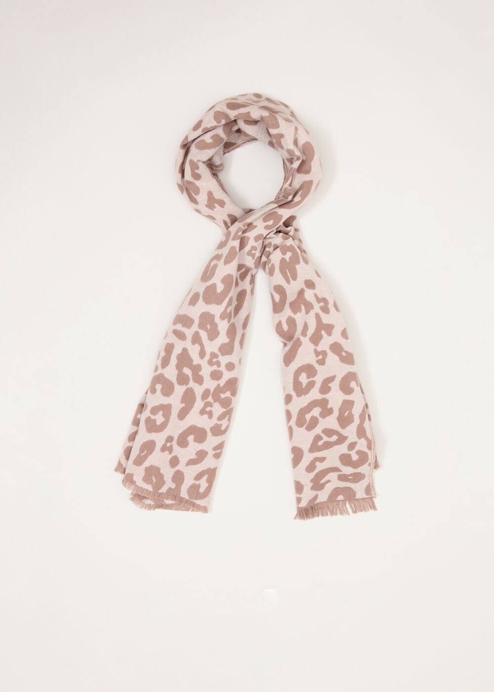 Mocha Leopard Scarf Brown