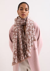 Mocha Leopard Scarf Brown