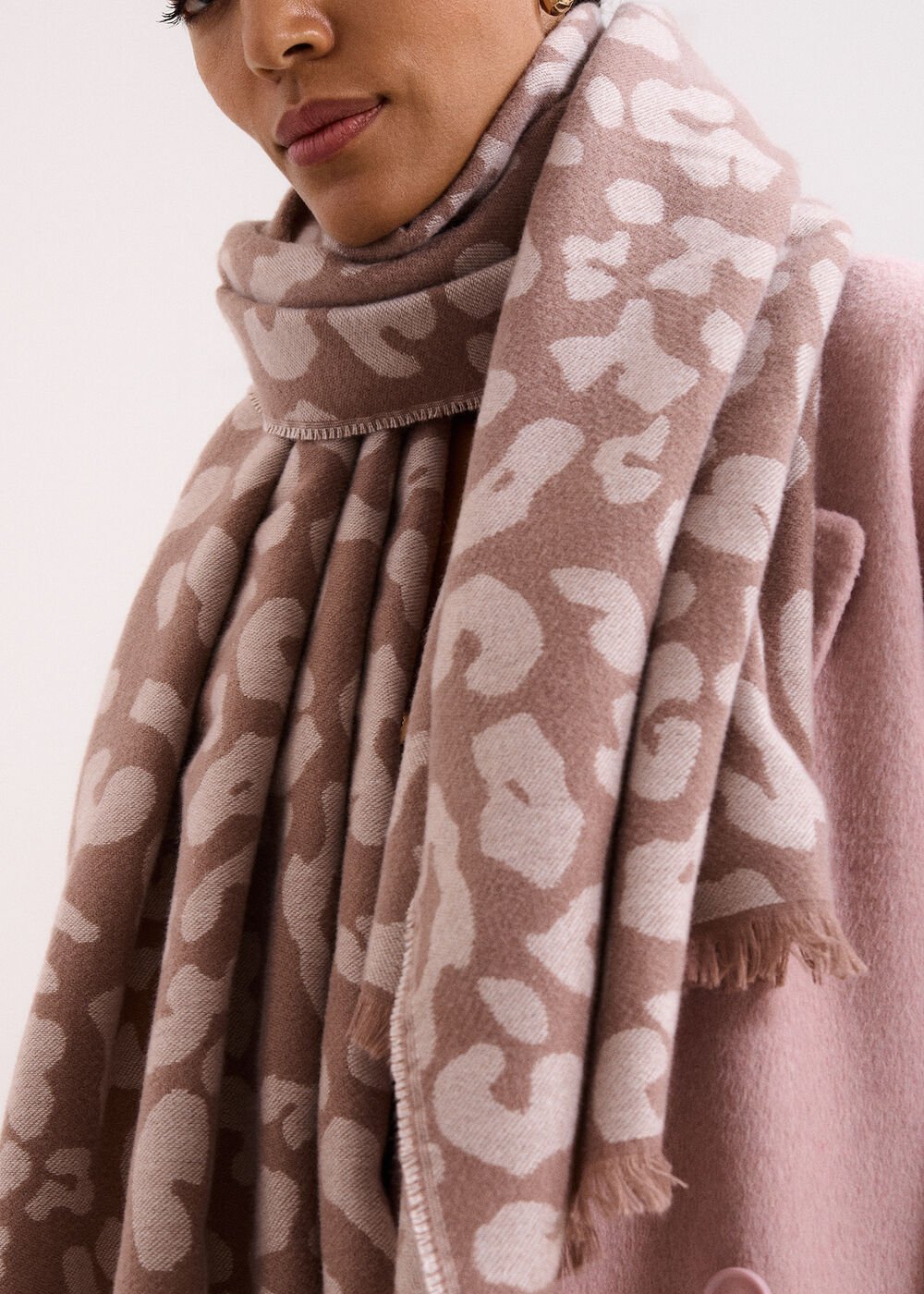 Mocha Leopard Scarf Brown
