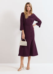 Sienna Tux Dress Burgundy