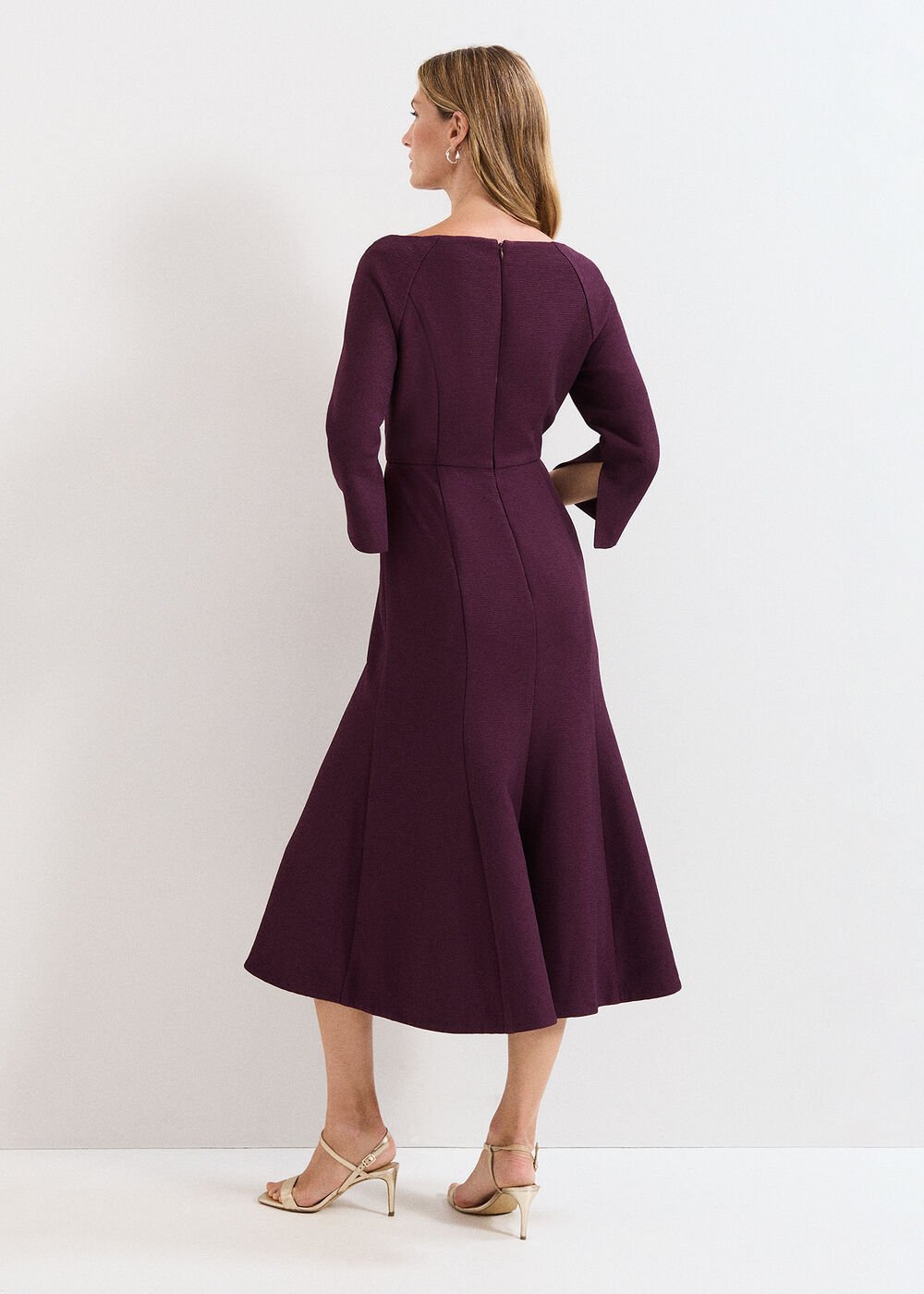 Sienna Tux Dress Burgundy