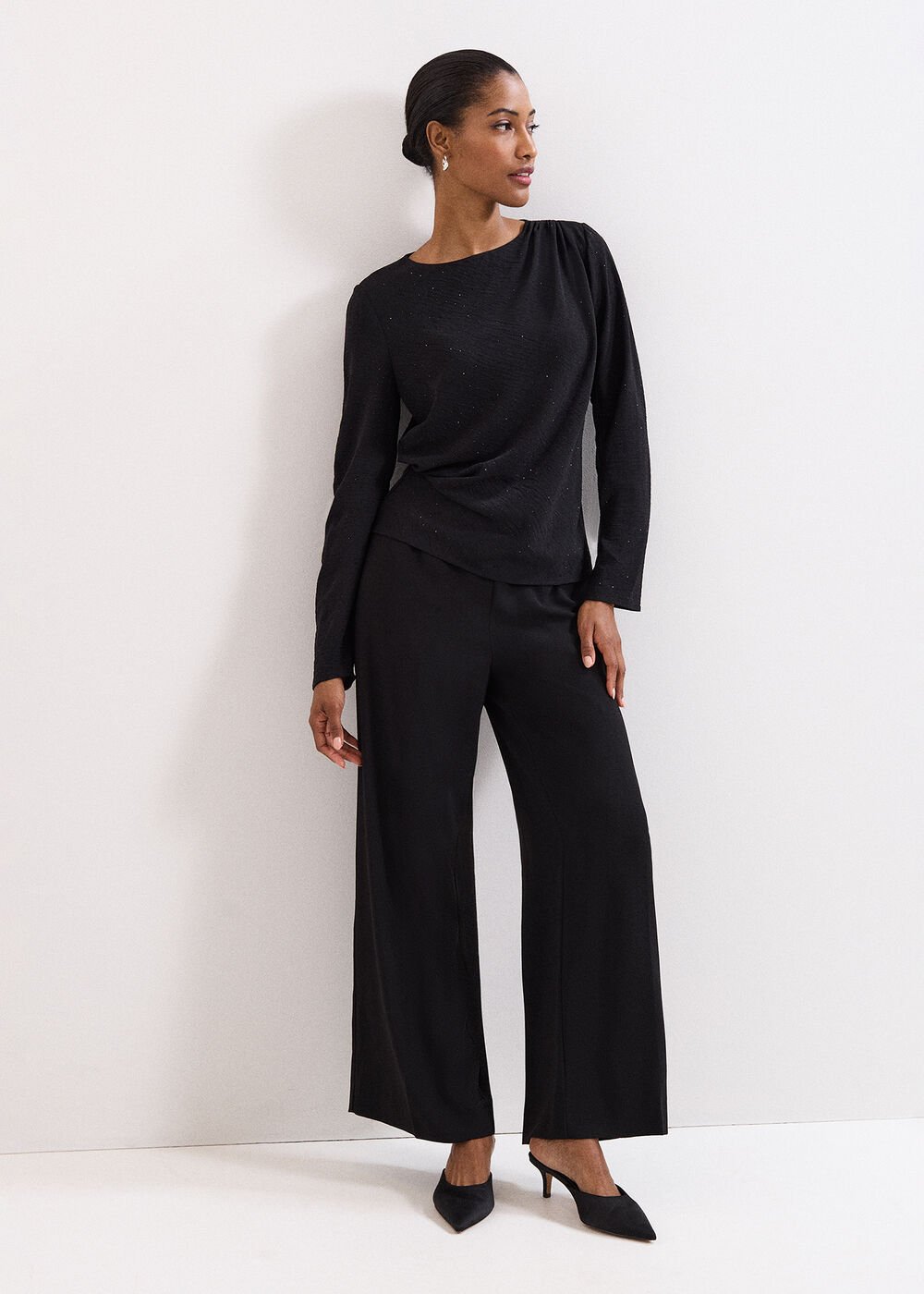Noa Drape Top Black