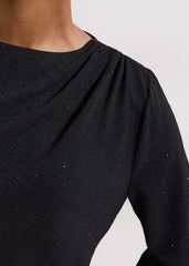 Noa Drape Top Black