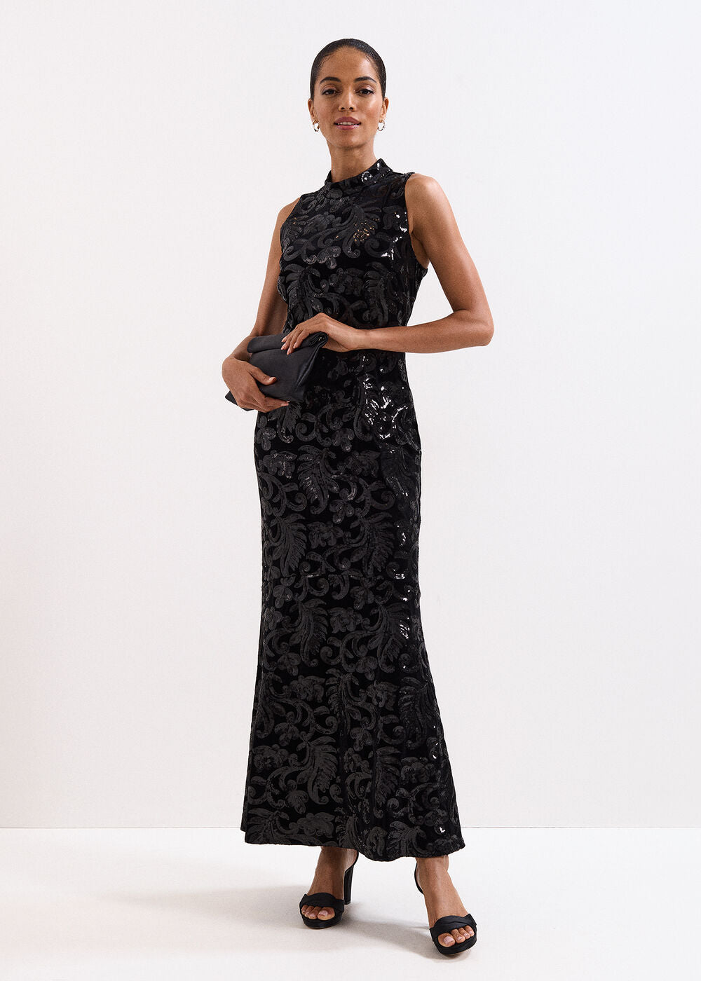 Trudy Sequin Dress Black