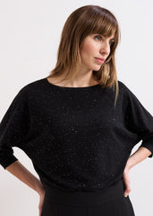 Sequin Cristine Knit Black