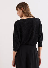 Sequin Cristine Knit Black