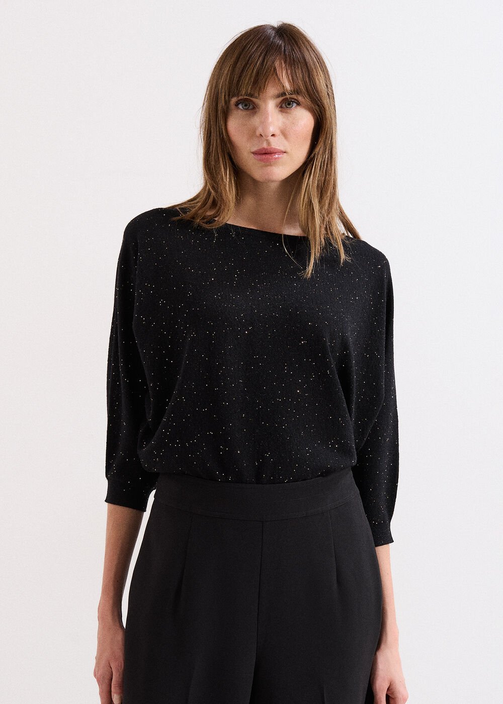 Sequin Cristine Knit Black