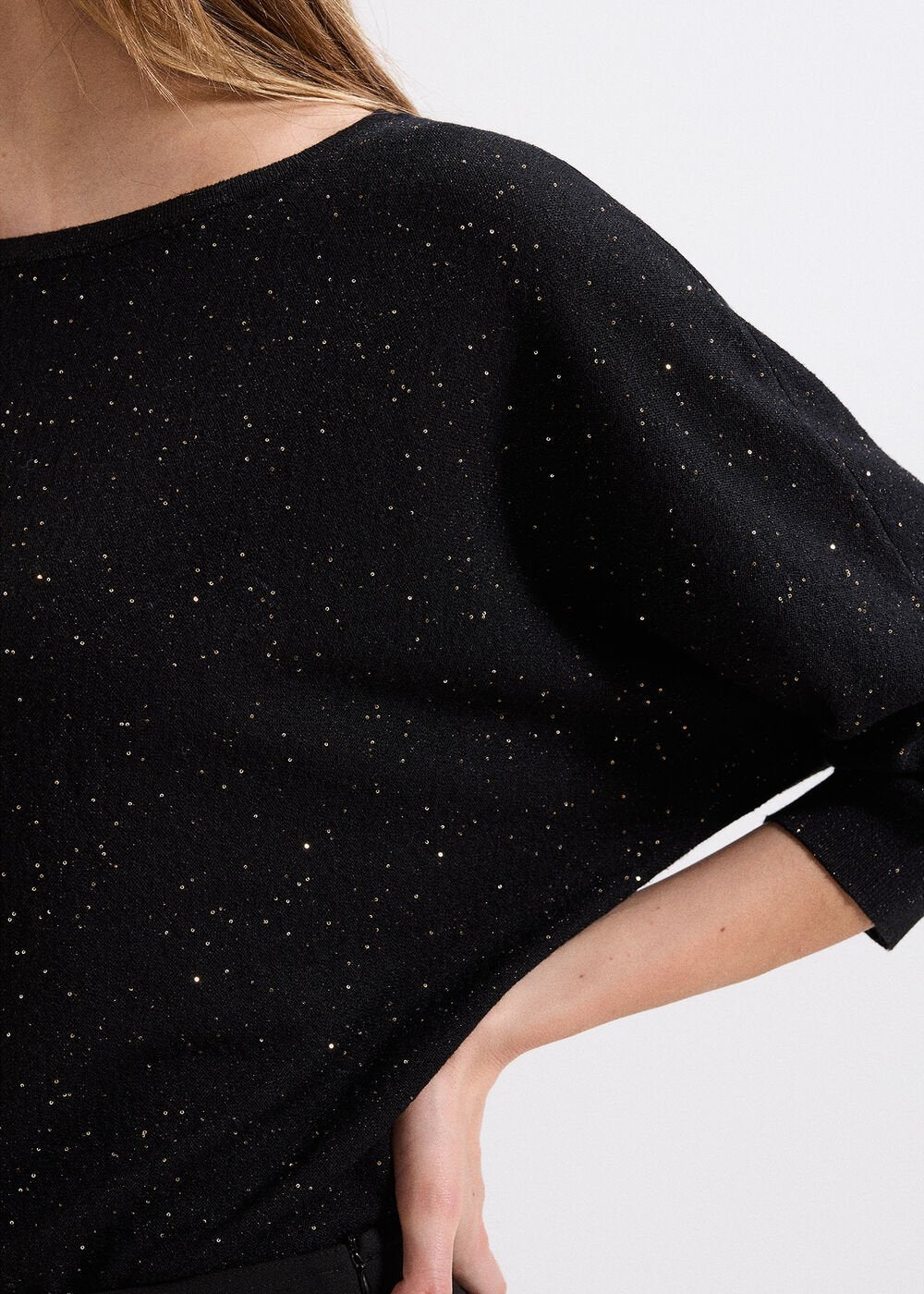 Sequin Cristine Knit Black