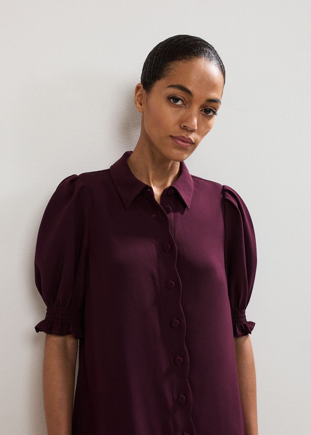 Petite Candice Dress Burgundy