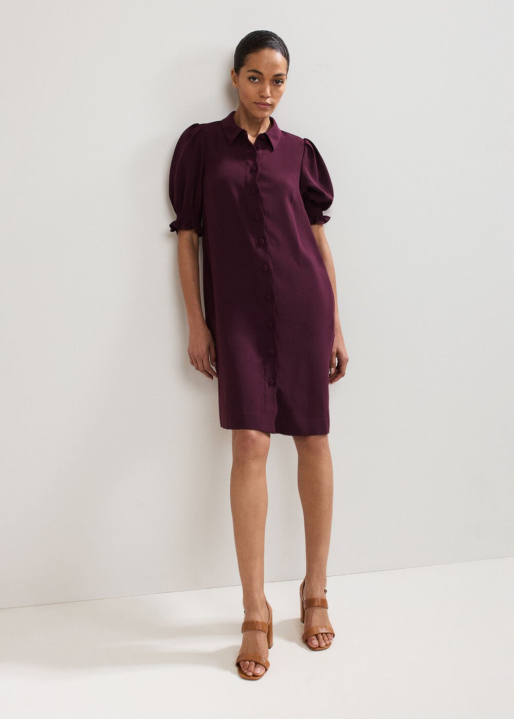 Petite Candice Dress Burgundy
