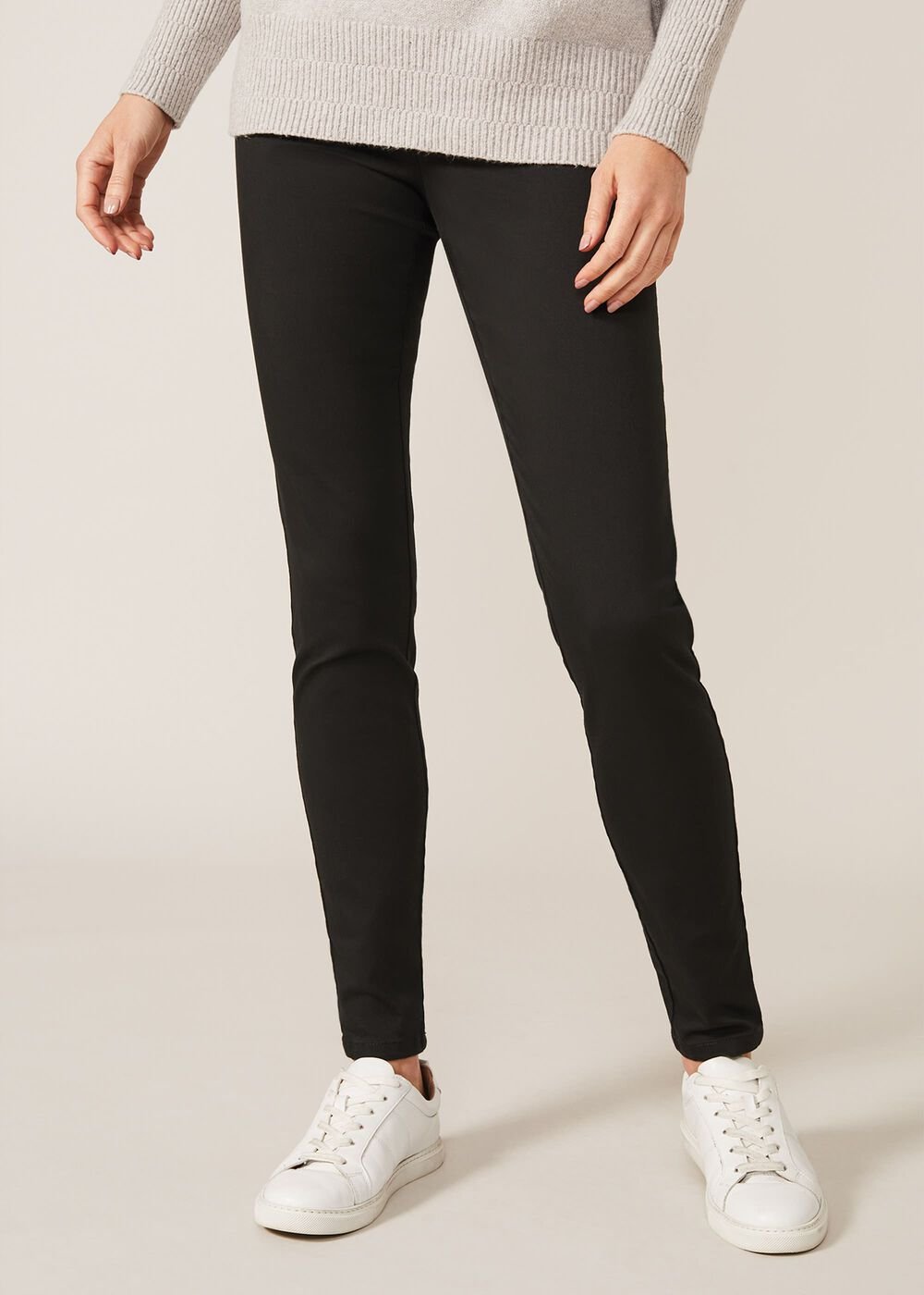 Amina Double Zip Skinny Jeggings Forest Green
