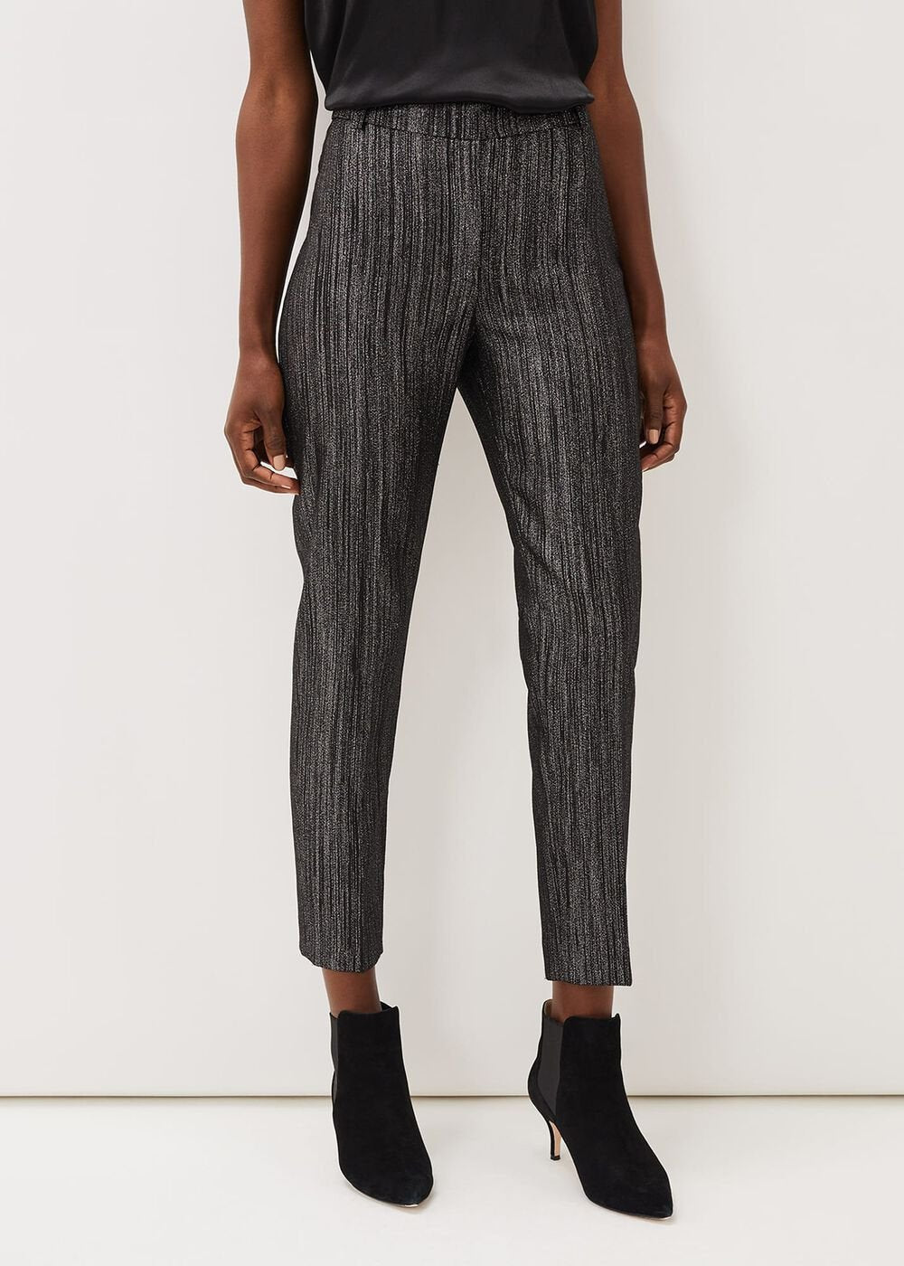 Geri Glitter Trousers Black/Silver