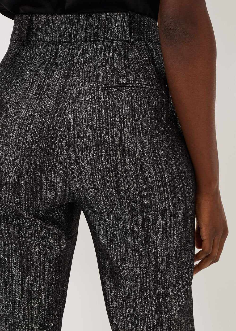 Geri Glitter Trousers Black/Silver