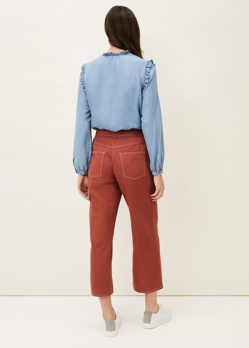 Nora Denim Culotte Terracotta